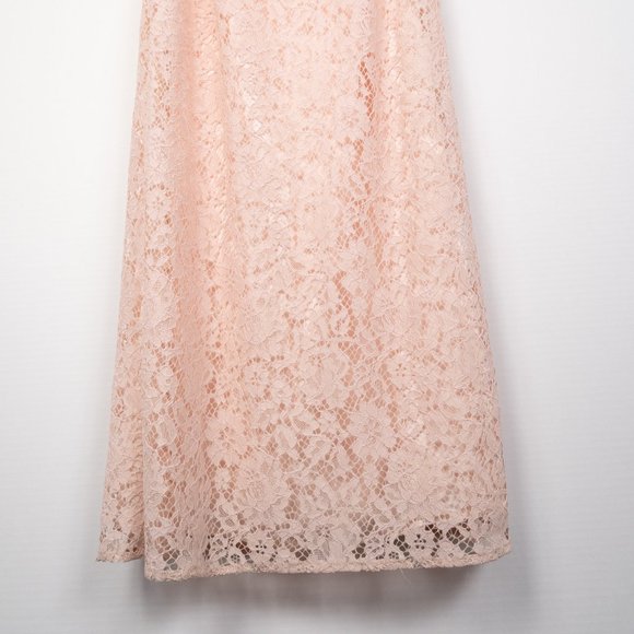 Donna Morgan Collection x BHLDN Reese Strapless Notch Neck floral Lace Gown sz 0 - Picture 7 of 16